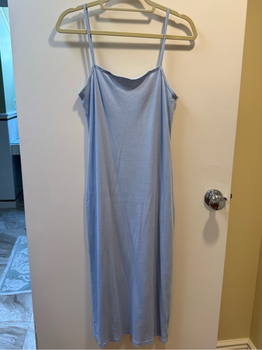 Calvin Klein Light Blue Spaghetti Strap Slip Dress - Women's